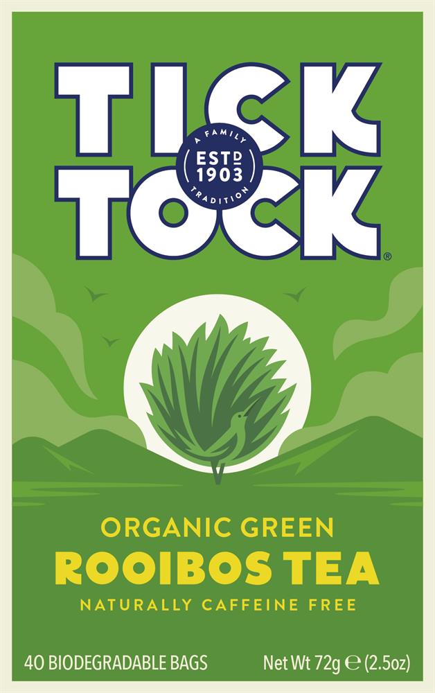 Tick Tock Organic Green Rooibos 40 tea bags