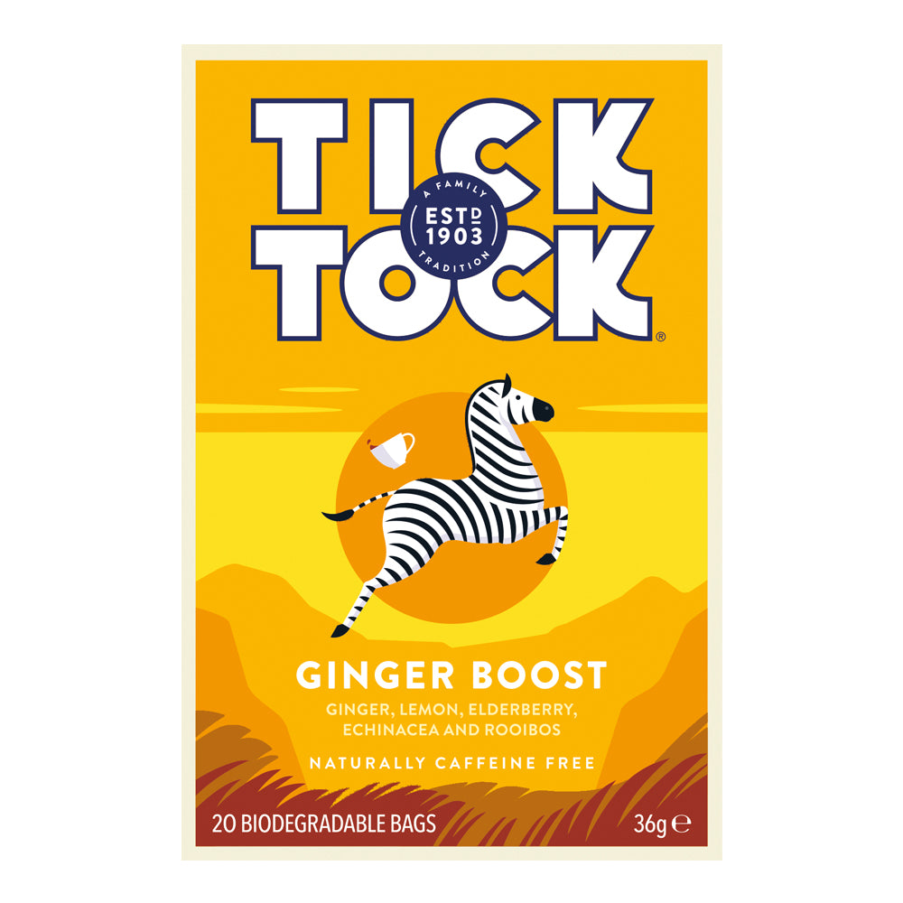 Tick Tock Wellbeing Ginger Boost Tea 20 bag