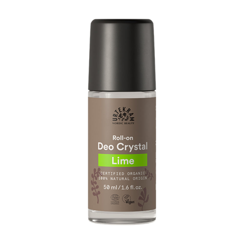 Organic Crystal Deodorant Roll On Lime 50ml