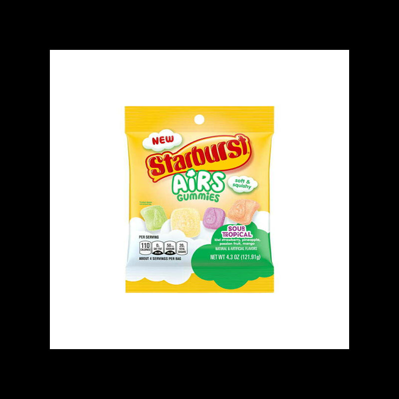 USA Starburst Air Gummies Sour Tropical Share Bag - 122g