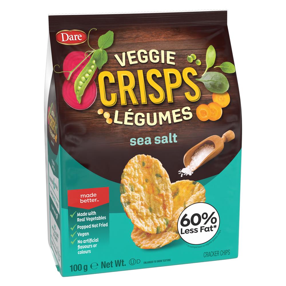 Veggie Crisps - Sea Salt. Plant based. Dairy free 100g