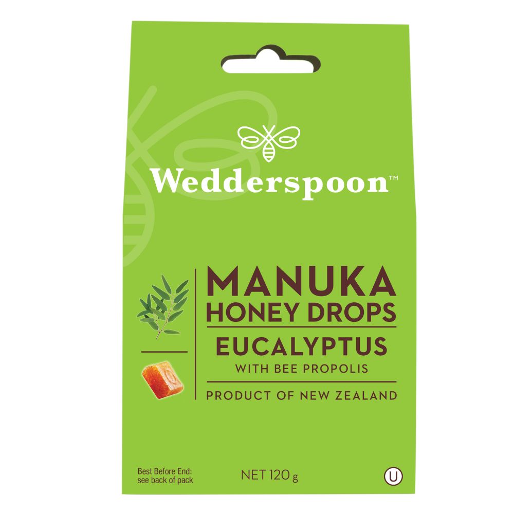 Manuka Honey Drops Eucalyptus & Bee Propolis 120g