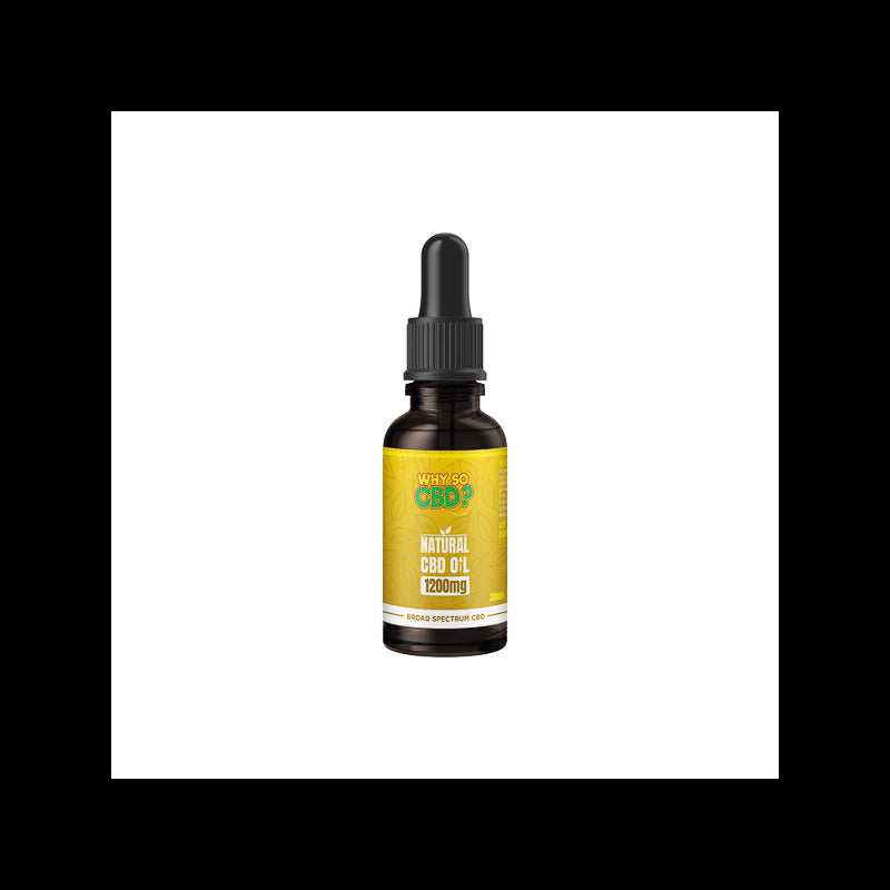 Why So CBD? 1200mg Broad-Spectrum CBD Natural Oil - 30ml