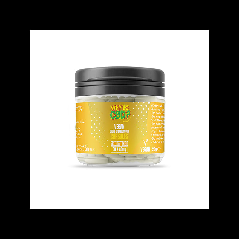 Why So CBD? 1200mg CBD Vegan Capsules - 30 Caps