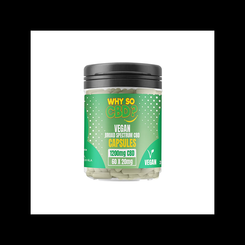 Why So CBD? 1200mg CBD Vegan Capsules - 60 Caps