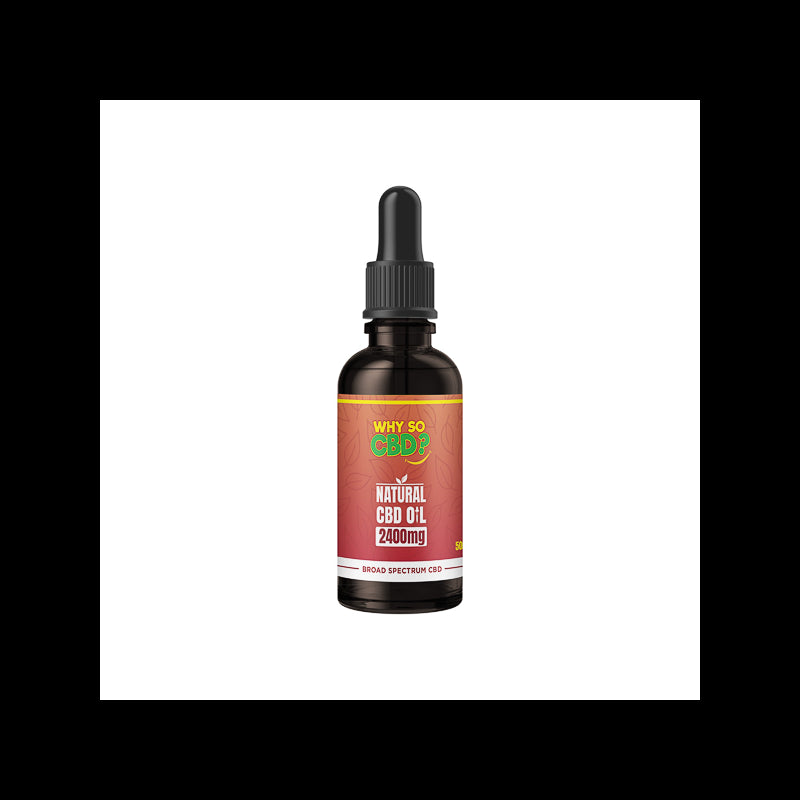 Why So CBD? 2400mg Broad-Spectrum CBD Natural Oil - 50ml