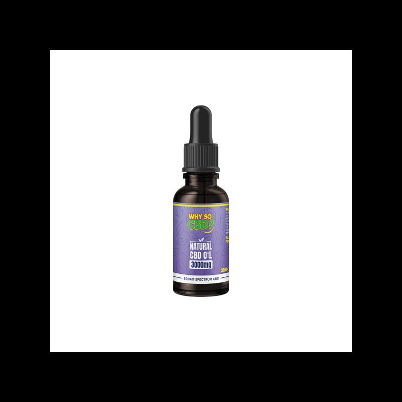 Why So CBD? 3000mg Broad-Spectrum CBD Natural Oil - 30ml