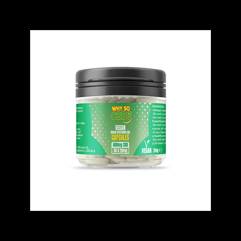 Why So CBD? 600mg CBD Vegan Capsules - 30 Caps