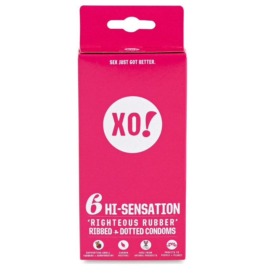 6 hi-sensation CO2-neutral vegan natural latex condoms